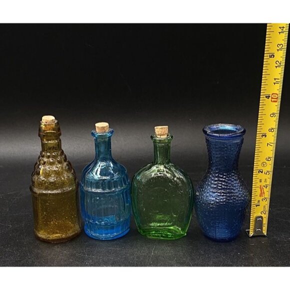 Wheaton Glass Green Thomas Jefferson Blue Root Bitters Amber Bottle 3" - Picture 9 of 9